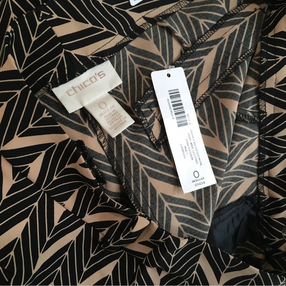 CHICO’s The Ultimate fit Pants size 0 Small Black brown - Picture 8 of 9